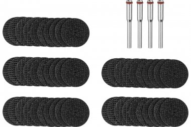 Фотография товара 'Deko 065-0683 Набор абразивных отрезных дисков для гравера + держатели RT54'