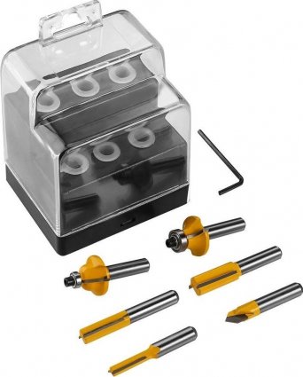 Фотография товара 'Deko 065-0789 Набор фрез DH06-2 (8 мм, 6 предметов)'