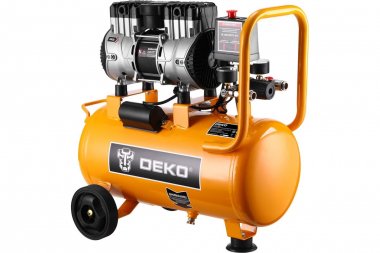 Фотография товара 'Deko 083-3011 Компрессор воздушный поршневой безмасляный 24л ресивер'