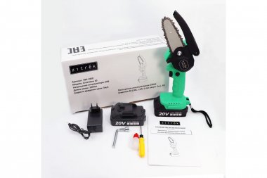 Фотография товара 'Deko 082-1850 Пила цепная аккумуляторная ZITREK GreenSaw 20 (20В, 1,5Ач Li-ion аккум. 2шт, ЗУ)'