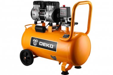 Фотография товара 'Deko 083-3012 Компрессор воздушный поршневой безмасляный 50л ресивер'