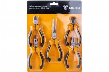 Фотография товара 'Deko 065-0228 Набор эргономичных плоскогубцев 5 ед'