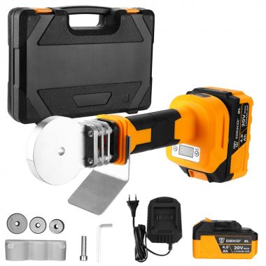 Фотография товара 'Deko 083-3002 Аппарат для сварки пластиковых труб аккумуляторный'