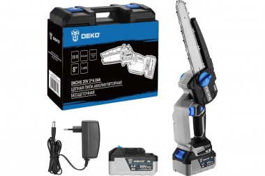 Фотография товара 'Deko 063-4483 Пила цепная аккумуляторная бесщеточная DKCHS 20V, 20В, 2x4.0Ач'