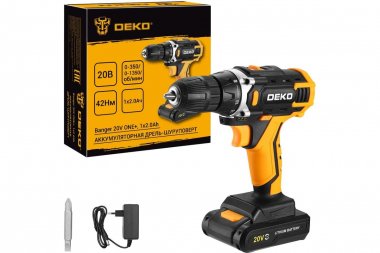 Фотография товара 'Deko 083-1116 Аккумуляторная дрель-шуруповерт 1x2.0Ач'