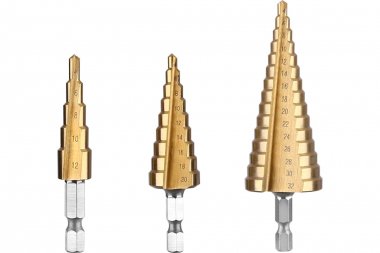 Фотография товара 'Deko 065-0689 Набор сверл ступенчатых  DH21, 4-12 мм, 4-20 мм, 4-32 мм'