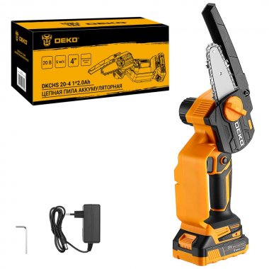 Фотография товара 'Deko 063-4480 Пила цепная аккумуляторная DKCHS 20-4, 20В, 1x2.0Ач'