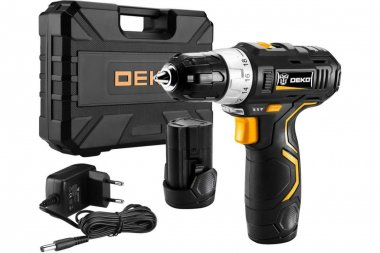 Фотография товара 'Deko 063-4140 Аккумуляторная дрель-шуруповерт GCD12DU3 SET 4 в кейсе 2*2 А·ч'