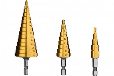 Фотография товара 'Deko 065-0533 Набор ступенчатых сверл с шестигранным хвостовиком SD03'