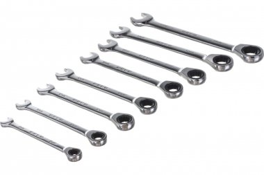 Фотография товара 'Deko 065-0549 Набор комбинированных трещоточных ключей RW01 8-19 мм'