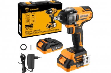 Фотография товара 'Deko 083-1083 Гайковерт аккумуляторный бесщеточный 20В, 2*3.0Ач, 370 Нм'