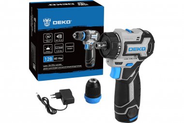 Фотография товара 'Deko 085-1121 Дрель-шуруповерт аккумуляторная бесщеточная компактная'