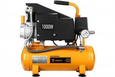 Фотография товара 'Deko 018-1110 Компрессор воздушный поршневой масляный DKAC09, 9л ресивер'