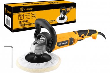 Фотография товара 'Deko 063-4184 Шлифмашина полировальная сетевая DKP1500, 180 мм, 1500 Вт'