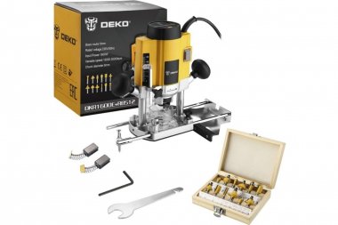 Фотография товара 'Deko 063-4221 Фрезер DKR1600E+набор фрез RBS12 (12 предметов)'