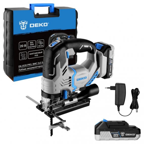 Фотография товара 'Deko 083-1125 Лобзик аккумуляторный 20В 2x2.5Ач'