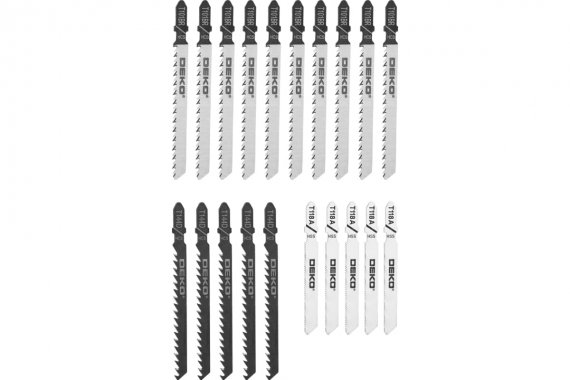 Фотография товара 'Deko 063-4345 Набор пилок для лобзика по дереву и металлу JSB20, 20 шт'