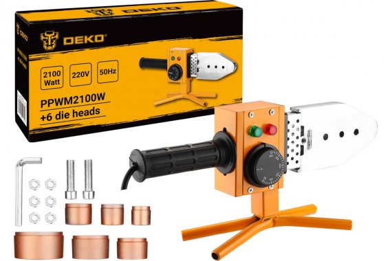 Фотография товара 'Deko 063-4249 Аппарат для сварки полипропиленовых труб PPWM2100W (20-63 мм)'