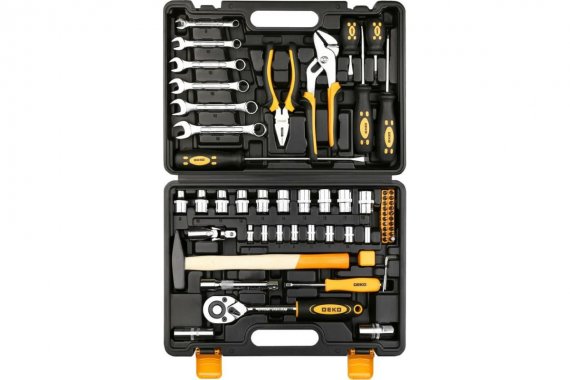 Фотография товара 'Deko 065-0731 Универсальный набор инструмента для дома и авто в чемодане DKMT63'