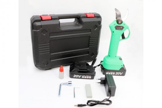 Фотография товара 'Deko 082-1855 Секатор аккумуляторный ZITREK GreenNer 20 (20В, 2,0Ач Li-ion аккум. 2шт., зу, кейс)'