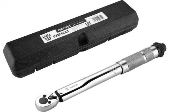 Фотография товара 'Deko 065-0341Ключ динамометрический DKTW01 1/4, 5-25 Нм'