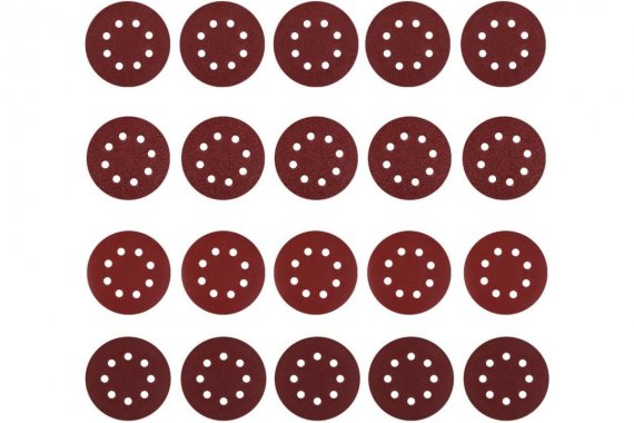 Фотография товара 'Deko 065-0892 Набор шлифовальных кругов SD20-1 (P40, P80, P120, P240), 125мм, 20 шт'