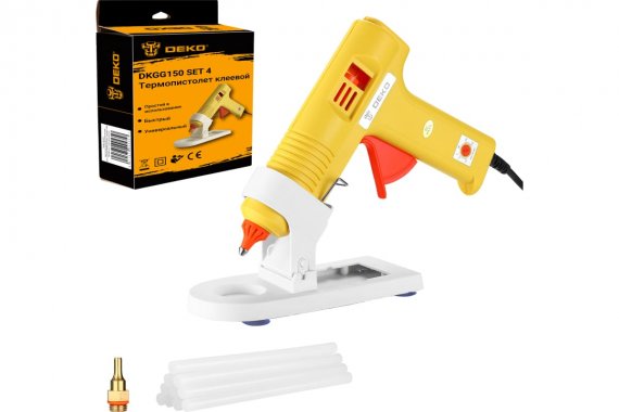 Фотография товара 'Deko 063-4974 Термопистолет клеевой DKGG150 150ВТ SET4 с функцией THERMAL CONTROL'