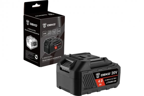 Фотография товара 'Deko 083-1017 Аккумулятор Li-ion, 20В, 4.0А*ч, с повышенной токоотдачей'
