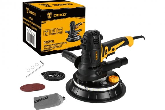 Фотография товара 'Deko 063-2207 Шлифмашина эксцентриковая сетевая DKG900, 180 мм, 900 Вт'