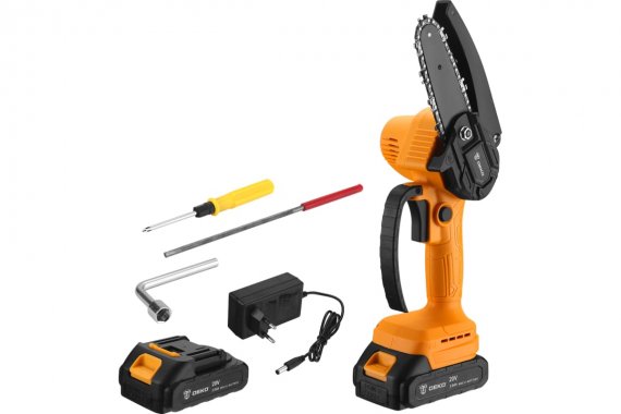 Фотография товара 'Deko 063-4308 Пила цепная аккумуляторная DKCHS 20-4, 20В, 2x2.0Ач'