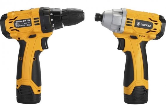 Фотография товара 'Deko 063-4107 Набор аккумуляторного инструмента (DKIS12-Li, GCD12DU3) 2 в 1, 2х2,0Ач'