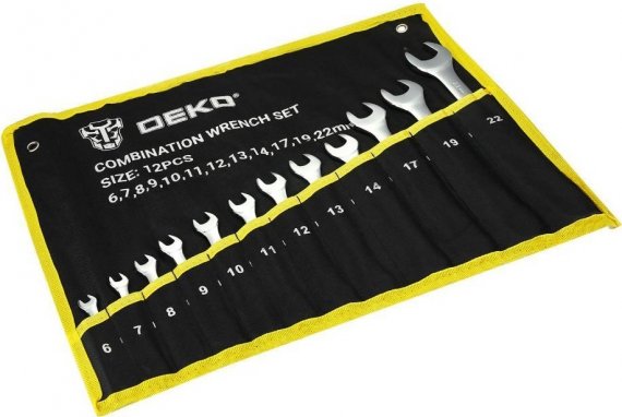 Фотография товара 'Deko 065-0988 Набор комбинированных гаечных ключей DKHT12-1 в сумке'