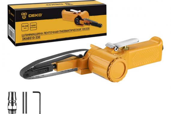 Фотография товара 'Deko 063-4383 Шлифмашина ленточная пневматическая DKABS10-330, 10x330 мм'
