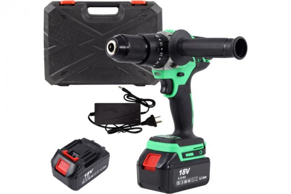 Фотография товара 'Deko 063-4045 Дрель-шуруповерт аккумуляторная ударная Zitrek Green Impact 18V (18В, Li-ion 2x4.0Ач)'