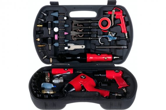 Фотография товара 'Deko 018-1105 Набор пневмоинструмента и аксессуаров DKPT61 Premium 61 предмет в чемодане'