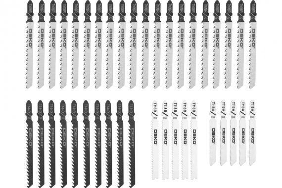 Фотография товара 'Deko 063-4346 Набор пилок для лобзика по дереву и металлу JSB40, 40 шт'