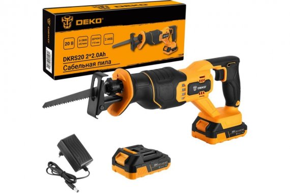 Фотография товара 'Deko 063-4253 Сабельная пила аккумуляторная DKRS20, 20В, 2*2.0Ач'