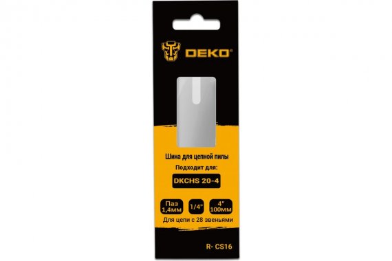 Фотография товара 'Deko 083-2044 Шина для цепной пилы 4", 1.4 мм, 28 звеньев'