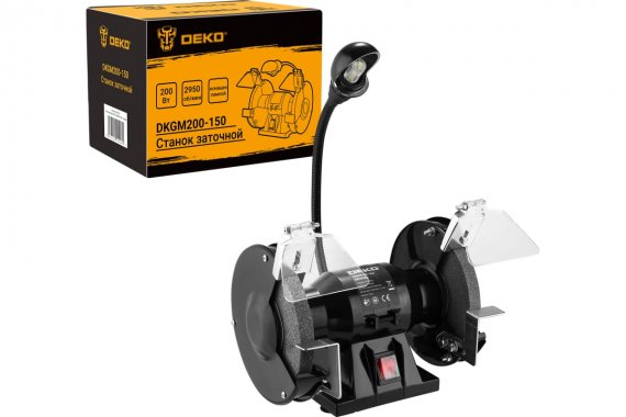 Фотография товара 'Deko 063-4323 Станок заточной DKGM200-150, с лампой'