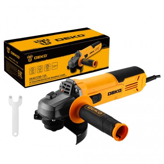 Фотография товара 'Deko 080-1008 Углошлифовальная машина DKAG1250-125, 125мм, 1250 Вт'