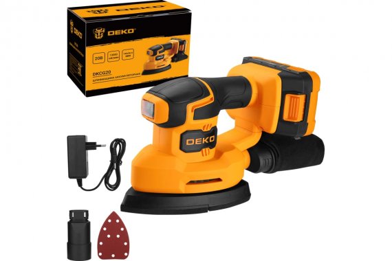 Фотография товара 'Deko 063-4023 Шлифмашина аккумуляторная DKCG20, 20В, 1*2.0Ач'