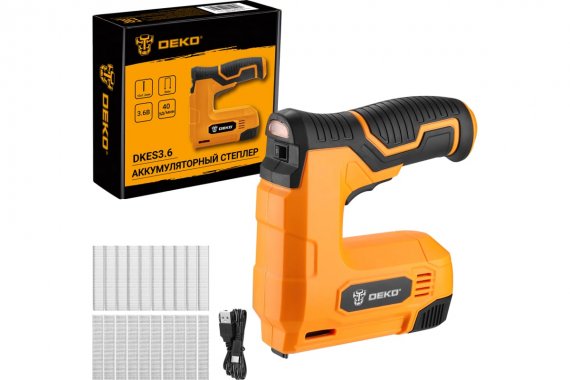 Фотография товара 'Deko 065-0497 Степлер аккумуляторный DKES3.6, 1х1.5Ач, з/у'