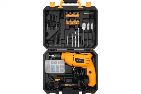 Фотография товара 'Deko 063-4157 Дрель ударная сетевая DKID600W в пластиковом кейсе'
