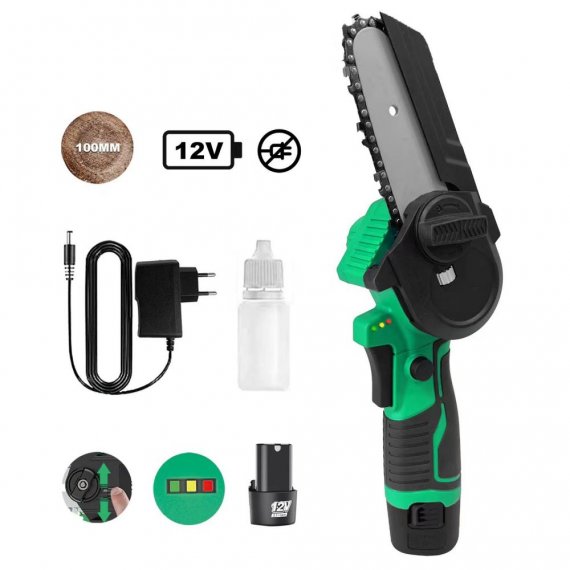 Фотография товара 'Deko 082-1859 Пила цепная аккумуляторная Zitrek GreenSaw 12 (12В, 1,5Ач Li-ion аккум. 2шт, ЗУ)'