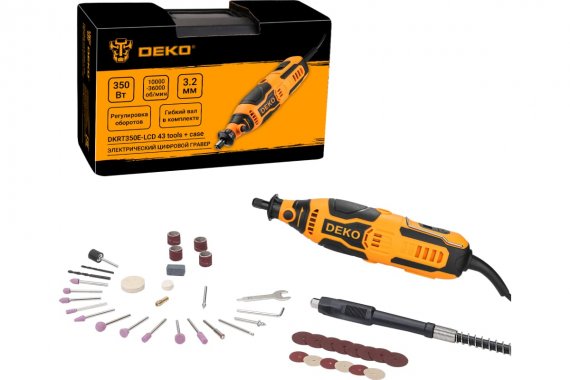 Фотография товара 'Deko 063-1413 Электрический цифровой гравер DKRT350E-LCD 350 Вт'
