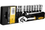 Deko 065-0324 Набор инструментов для авто DKMT12 с трещоткой 1/4" и набором головок