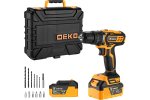 Deko 063-4420 Дрель-шуруповерт аккумуляторная ударная DKCD20 Impact 20В, 2*4.0Ач